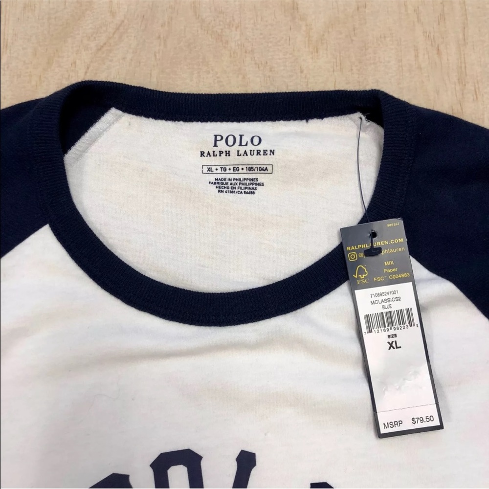 Men’s polo bears long sleeve tee shirt - Picture 5 of 6